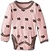 L'ovedbaby Unisex-Baby Newborn Organic Gloved-Sleeve Bodysuit, Mauve Cloud, 3-6 Months