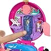 Polly-Pocket-Big-Pocket-World-Flamingo-Floatie-Compact-Amazon-Exclusive Polly Pocket Pocket World Flamingo Floatie Compact with Water Area, Hot Tub, Waterfall, Micro Polly and Shani Dolls…