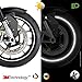 VFLUO - Motorcycle Reflective Wheel Stripes kit, 1 Wheel Rim Stickers Pack, 3M Technology™ - High lateral Visibility, Discreet and Design, Easy Installation