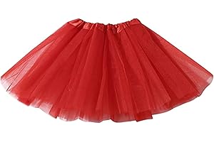 ASLANA Kids Tutu Skirts 3 Layered Tulle, Fit Most 4-11 yrs Little & Big Girls for Dance Party Costume