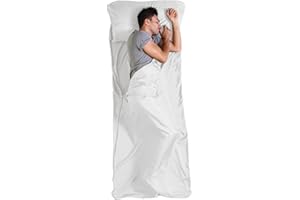 TOUGH OUTDOORS Sleeping Bag Liner - Adult Sleep Sack & Travel Sheets for Hotel - Travel Sleep Sack, Camping Sleeping Bag Liners for Cold Weather