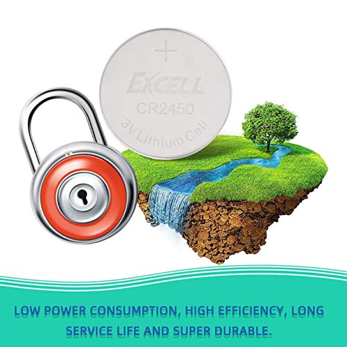 Remote Control Model Vehicle Parts and Accessories,5PCS EXCELL 3V CR2450 Lithium Coin Cells Button Batteries for Watch LED Lights