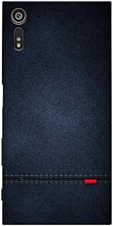 CrazyInk 3D Back Cover for Sony Xperia XZs - Blue Leather Texture CISXXZSB059