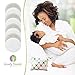 Washable Organic Bamboo Nursing Pads 8 pack (4 pair) with Laundry Bag - Natural and Reusable, Ultra Soft, and Super Absorbent for the Ultimate Luxury Breast Pad - By Serenity Bamboo