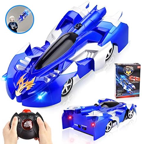 INLAIER Remote Control Car Gravity Defying RC Car Race Car Toys for Floor and Wall or Glass, Rechargeable Fast RC Car 360°Rotating Stunt Wall Climbing Car RC Cars for Kids and Adults