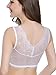 Intimate Portal Women Gardenia Lace Bralette No Wire Sleep Pocketed Bra White 36B 36C 38A
