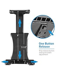 Macally   Soporte para tablet y smartphone con cuello flexible para Apple iPad Pro 10.5, Air, Mini, Samsung Galaxy Tab, iPhone XS Max XR X 8 8 Plus y cualquier dispositivo, Tablet y Smartphone, Negro