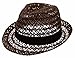 MIRMARU Summer Foldable Trilby Short Brim Lightweight 100% Linen Crushable Fedora Hat With Band(Coffee)