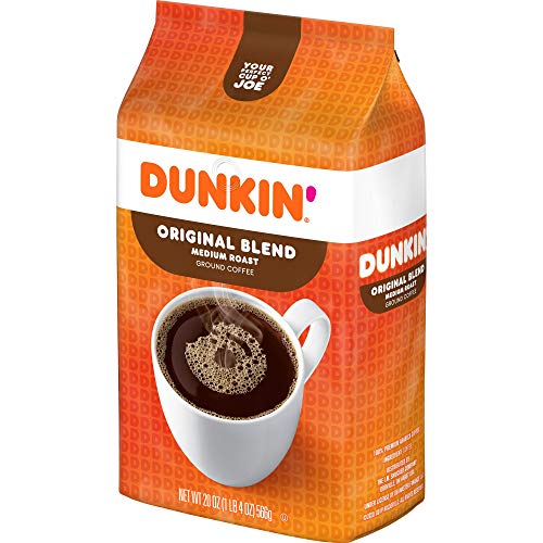 Dunkin' Original Blend Medium Roast Ground Coffee, 20 Ounces (Pack of 6