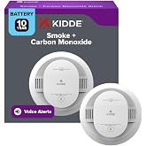 Kidde Smoke &amp; Carbon Monoxide Detector, 10-Year Battery, 30CUD10-V, 1 Pack | Voice Alerts, No Battery Replacements or Low Battery Chirps, 2-in-1 Detection, Ideal for Homes &amp; Apartments