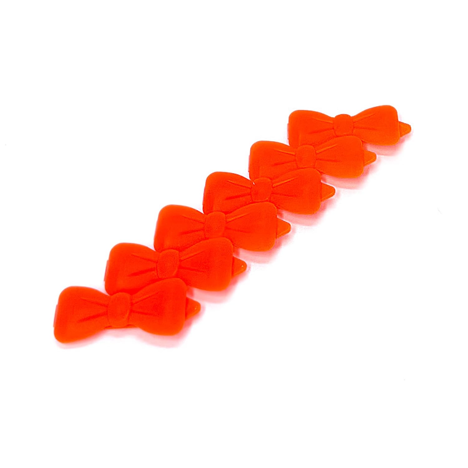 Hair Bow Hair Clip for Pets Dog Hair Clip Pack of 6 Neon Orange