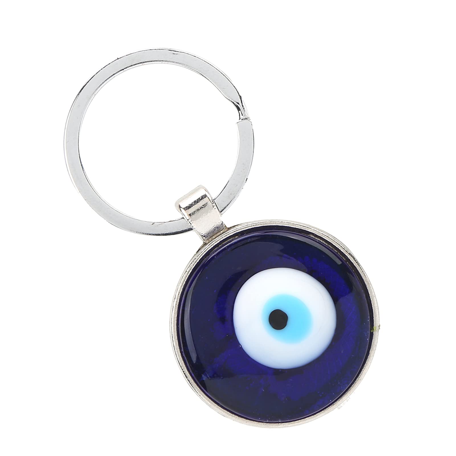 Hztyyier 7cm Blue Evil Eye Hanging, Hamsa Lucky Evil Eye Keyring Round Beads Ornaments for Men Women Bag Decoration Gift