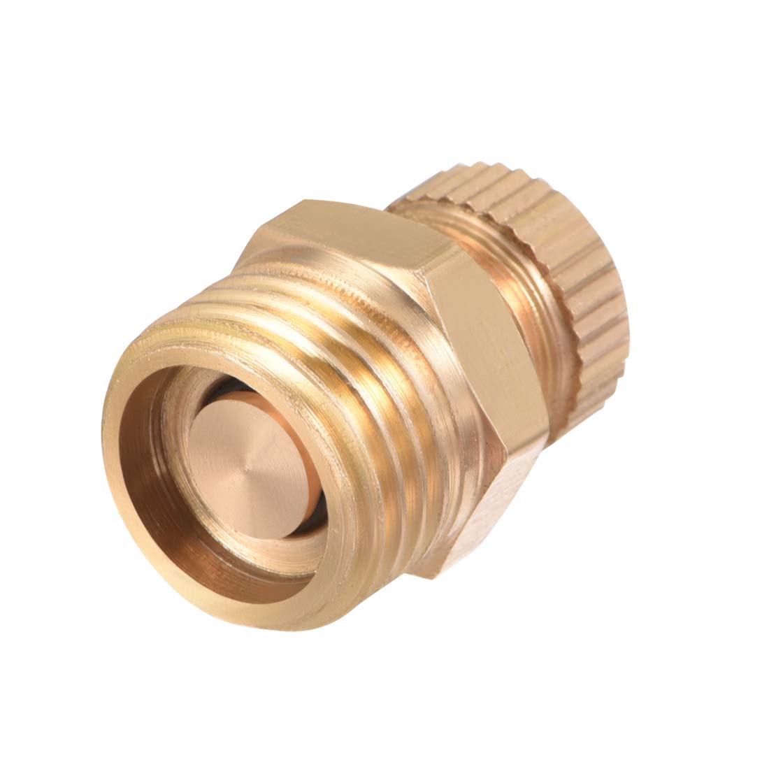 sourcing map Air Compressor 1/4 PT Male Thread Water Drain Valve Brass Tone 3pcs