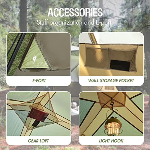 Timber Ridge 6 Person Instant Cabin Tent, Waterproof Windproof Tents