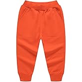 RUKOSU Toddler Baby Boy's Pull On Cotton Jogger Pants Stretch Knit Pants Infant Girls Athletic Sweatpants Bottoms