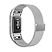 Fitbit Charge 2 Bands, Coukou Milanese Loop Stainless Steel Bracelet Replacement Wristbands Smart Watch Strap with Unique Magnet Lock for Fitbit Charge 2 - Silver