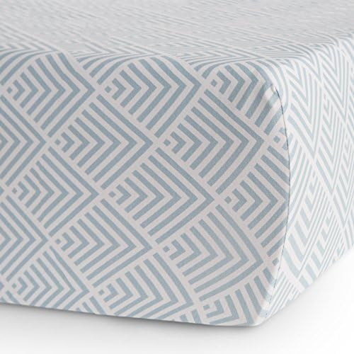 Oilo Kia Jersey Crib Sheet, Aqua
