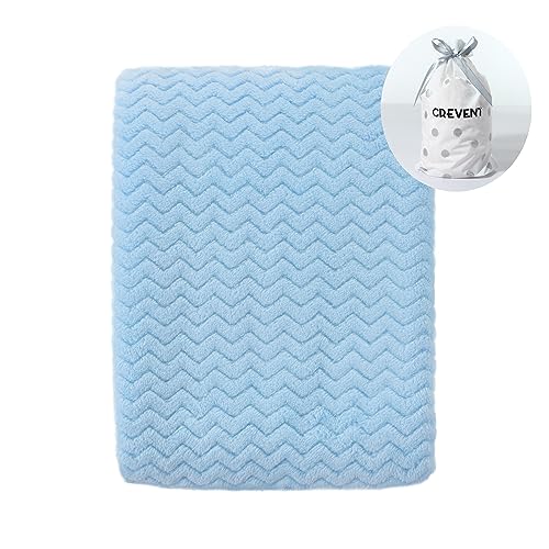 CREVENT Baby Blanket Wave Blue