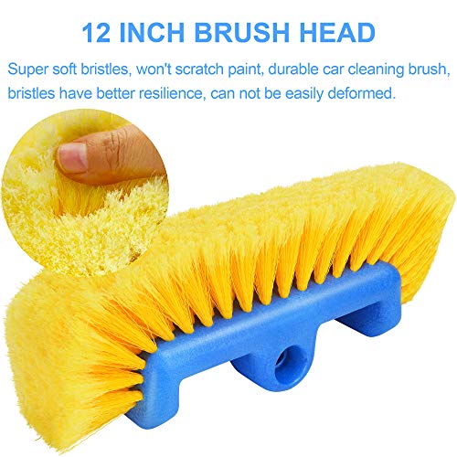 Anyyion 11 Foot Car Wash Brush, 11 Foot Telescopic Flow Through Car