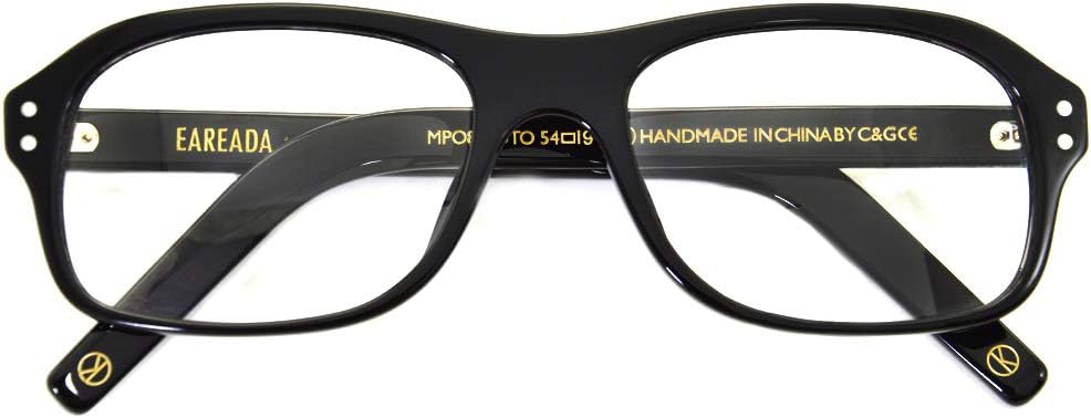 Eareada Men Vintage Square Optical Eyeglasses Kingsman Glasses MPO847DTO Acetate Frames Clear Lens Glasses