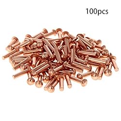 Aicosineg Solid Rivets,100Pcs M2.5 Round Head