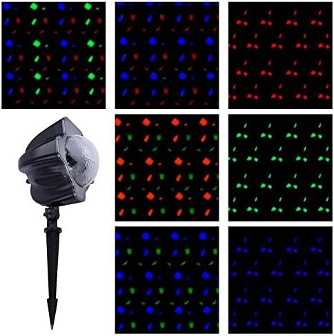 YOUSHU FEIDUN LED Snowfall Light, Maple Leaves Snowflake Projector Projector Lights Remote Controller Waterproof Projection Decoration Waterproof for Garden Christmas (Red Green Blue Maple leaves)