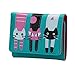 Sumen Wallet, Cat Pattern Coin Purse Short Wallet Card Holders Handbag (Blue)