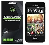 [6-Pack] Dmax Armor- HTC Desire 612 Screen Protector Anti-Bubble High Definition Clear Shield - Lifetime Replacements Warranty- Retail Packaging