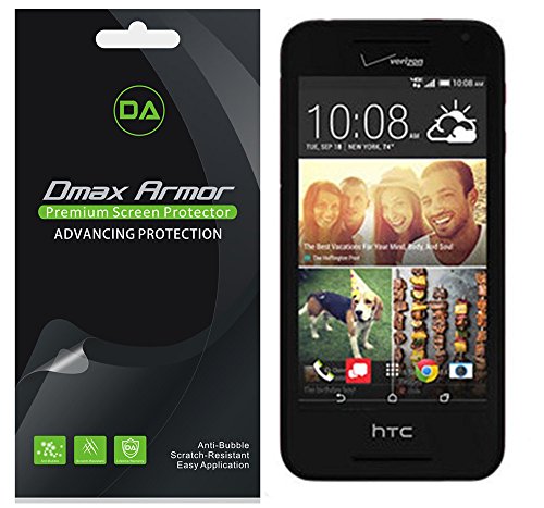 [6-Pack] Dmax Armor- HTC Desire 612 Anti-Glare & Anti-Fingerprint (Matte) Screen Protector - Lifetime Replacements Warranty- Retail Packaging