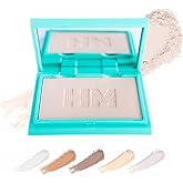 Haute Minute Smooth Setting Vegan Mini Pressed Powder Compact and Matte Blurring Face Powder Foundation Full Coverage – Neutral Ivory – Talc-Free, For Oily & Dry Skin, Travel-Size Makeup with Mirror