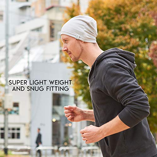 CHARM Sports Beanie Lightweight Mens - Light Weight Moisture Wicking Womens Fitness Running Cycling Gym Active Wear Casualbox Khaki - Thumbnail 4