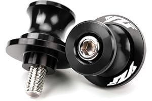 MOWOK Fit For Yamaha YZF R1 R3 R6 R7 R9 R15 R25 R125 YZF600R YZFR3 YZFR9 YZFR1 YZFR6 Accessories M6 Motorcycle Swingarm Spools Sliders Swing Arm Stand Screws (Black)