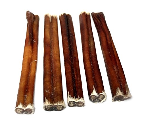 Sancho & Lola's Closet USA Black Angus Bully Sticks for Dogs-6-Inch STANDARD 5PK Gourmet Small Batch Grain-Free Rawhide-Free Pizzle Dog Chews - No Odor