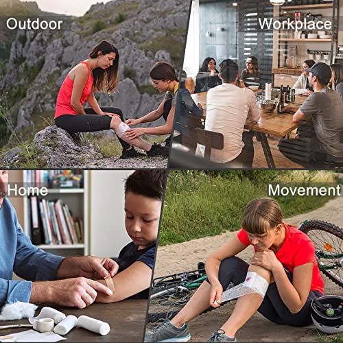 276PCS Personal First Aid Kit for Car Emergency Supplies Mini Compact Bag for Backpack, Basic Camping Essentials Survival Kit for Hiking Travel AMORNING with Scissors