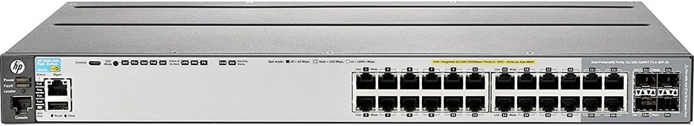 HP 2920-24G-POE+ Switch J9727A 24 Port Gigabit Ethernet PoE+