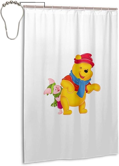 Amazon Co Jp 可愛いくまのプーさん6 シャワーカーテン 防カビ 防水 おしゃれ かわいい 浴室カーテン 軽量 速乾 取付簡単 122x1cm ホーム キッチン