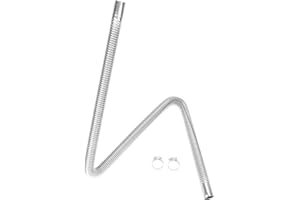 Moofey Generator Exhaust Extension Kit, 120cm Stainless Flexible Exhaust Pipe, Pipe Expander Parking Air Heater Gas Vent Hose