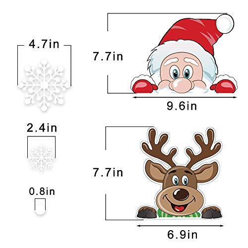 image for LOKIPA Christmas Clings 300pcs Decals Stickers for Window Santa Claus 