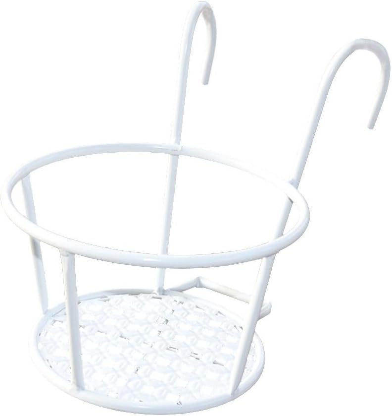 SNIIA Hanging Plant Iron Racks, Hanging Balcony Planter,Plant Flower Pots Trough Holder for use on Balconies,Fences,Single Brick Wall or Railing