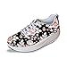 FOR U DESIGNS Sweet Stylish Rose Style Women's Breathable Comfort Platform Sneakers Shoes US 6