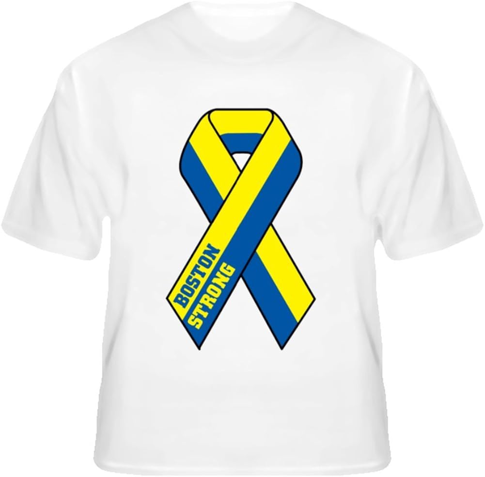 Boston Strong Ribbon Marathon Supports Jog Runners T Shirt