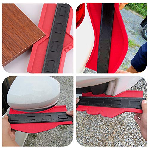 4 in 1 Contour Gauge, Apsung Profile Shape Duplicator, Precisely Measure Copy Ruler Contour Duplicator, Easy Cutting Irregular Shapes for Tiling Laminate Wood Marking Tool 10 Inch and 5 Inch - Thumbnail 4