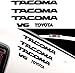 XYGGOO 5 PCS Door Fender Emblem Decal Badge Nameplate for 2005-2015 TACOMA MATTE (Black)