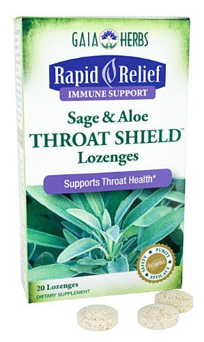 GAIA HERBS Throat Shield Lozenges, 0.17 Pound GAIA HERBS Throat Shield Lozenges, 0.17 Pound