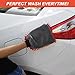MICROFIBER CLOTH CAR WASH MITT AND DUSTER - For Washing and Dusting Cars - Perfect for Those Who Never Let Someone Else Wash Their Car - Soapy Foam Suds When Wet - Great For Dusting When Dry