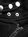 DJT Womens Casual Oblique Zipper Hoodie Jacket Coat Medium Black