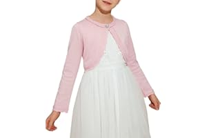 Danna Belle Girls Cardigan Sweaters Long Sleeve Shrug Bolero for Girls Size 3-12