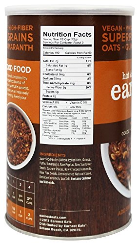 Earnest Eats Vegan Hot Cereal with Superfood Grains, Quinoa, Oats and Amaranth - Mayan Blend - (14 oz)