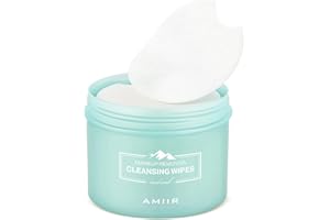 AMIIR 100's Jar Pre-Moistened Face Makeup Remover Wipes Sensitive Skin All-In-One Facial Cleansing Hydrating NO-DRY-OUT Gentle Alcohol-Free, 1 Jar