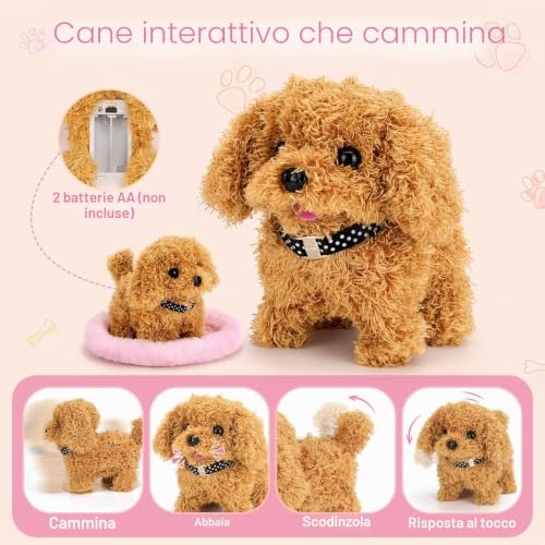 Dreamon Dog Barking and Walking Dog Toy Walking and Barking with Kennel Pet Care Accessories Gift Girl 3 4 5 Years Old